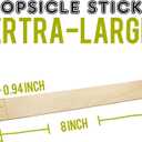 WISYOK 8'' Jumbo Craft Sticks, 60pcs Extra Large Natural Premium Wood, Ice Cream Sticks, Jumbo Sticks, Large Tongue Depressors, Plant Labels, Hair Removal and Waxing Supplies, Crafting