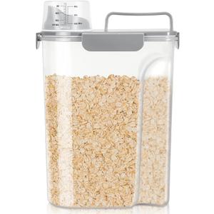 TBMax Rice Container 10 Lbs, Cereal Container Oatmeal Storage, Airtight Food Dispenser with Easy-pouring Spout & Handy Cup for Flour Grain Beans, Pet Dog Cat Bird Food Storage Container