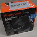 Honeywell TurboForce Air Circulator, Small Tabletop Fan, Quiet Personal Fan for Home or Office, 3 Speeds, 90 Degree Pivoting Head, Black, HT900