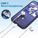 2 Pack-USB C Headphones for iPhone 17/16/15 Pro Max,Type C Earbuds Wired Earphones with Mic & Remote Control Noise Cancelling for iPhone 17/16/15 Plus/Air/Pro, iPad Pro, Galaxy S25/S24/S23/S22,Note 20