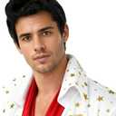 Short Black Heat Resistant Fiber Mens 50s Costume Grease Pelucas Realistic Cosplay Wig