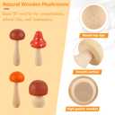 Blulu 30 Pcs Big Sizes Unfinished Wooden Mushroom Natural Wooden Mushrooms Unpainted Art Project Crafting and Fairy Themed Spring Summer Decor and Crafts Projects Decoration DIY Paint Color
