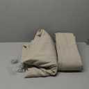 Living Room Semi Sheer Curtains 90 Inches Long 2 Panels Set, Natural Thick Linen Pinch Pleated Curtains Taupe Country Rustic Light Filtering Drape with Hooks Ceiling Track for 88inch Window W40 xL90