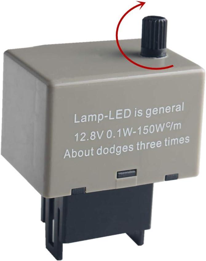 DEWHEL 8-Pin 81980-50030 066500-4650 Speed Adjustable Electronic LED Flasher Assy Relay Fix For Lexus Scion or Toyota LED Turn Signal Light Bulbs (Adjustbale)
