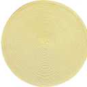 HODJOY Round Placemats Set of 6, Table mats for Indoor and Outdoor Dining Tables, Washable Woven Non-Slip Placemats 15inch (Straw Yellow)