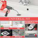 Drain Snake Auger 33 Ft, Plumbing Snake Drain Hair Clog Removal Tool, Heavy Duty Snake Auger, Sink Unclogger Drain Cleaner Tool for Bathroom Kitchen Tub Shower Drain Clog Remover with Gloves