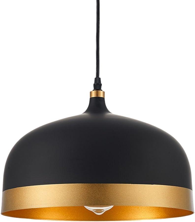 Black & Gold Kitchen Pendant Light, Matte Black Adjustable 1 Light Mini Chandeliers Mid Century Modern Ceiling Hanging Light Fixture for Dining Room Entryway Restaurant Cafe Bar Barber Shop (1P)
