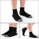 COOVAN 12 Pairs Mens Cushion Ankle Socks Men 12 Pack Low Cut Comfort Breathable Casual Socks
