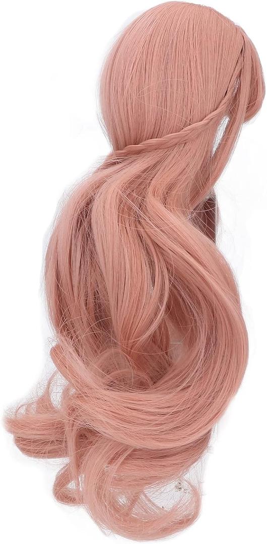 Soft Doll Hair, Trimmable Beautiful Thick Doll Long Wig for Childrens Day Carrot Color