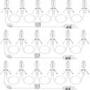 Meonum 3 Pack Accessory Cord with 6 LED Bulbs, 11.5 ft Christmas Village Light with ON/Off Switch Plugs and Spare Fuse for Halloween Pumpkin Crafts Decor
