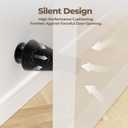 Mousike 4.5" Matte Black Door Stoppers (6 Pack) - Heavy Duty Industrial Spring Stops for Solid Core, Garage, Warehouse, Office & Commercial Doors - Silent, Strong, Shock Absorbing Topes para Puertas