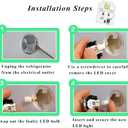 6PCS WR55X11132 Refrigerator Light Replacement Led Without Covers, WR55X25754 Compatible with GE LED Refrigerator Light Bulb Replace WR55x30602 WR55x26486 EAP12172918 AP6261806