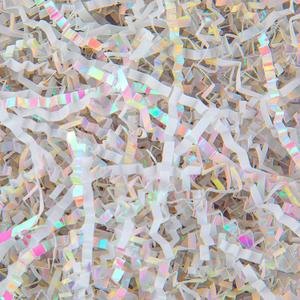 Caleihd Crinkle Cut Paper Grass Cushion Paper Streamer for Christmas Wedding Birthday Bridesmaid Engagement Craft Gift Boxes Bags Filler Decoration 4.5oz Diamond White