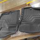 Mixsuper Custom Fit for Floor Mats 2007-2014 Cadillac Escalade/Chevrolet Tahoe/GMC Yukon All Weather Floor Liners Durable 1st & 2nd Row Mat Liner Set Black