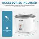AROMA Rice Cooker, 3-Cup (Uncooked) / 6-Cup (Cooked), Small Rice Cooker, Oatmeal Cooker, Soup Maker, Auto Keep Warm, 1.5 Qt, White, ARC-363NG
