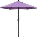 Sunnyglade 7.5' Patio Umbrella Outdoor Table Market Umbrella with Push Button Tilt/Crank, 6 Ribs (Purple)