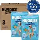 Huggies Little Swimmers Disposable Swim Diapers, Size 3 (16-26 lbs), 40 Ct (2 Packs of 20)