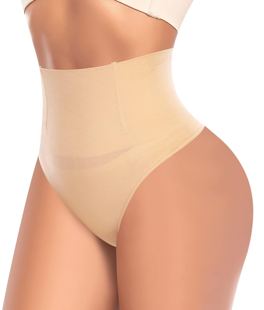 Tummy Control Thong Shapewear for Women High Waist Shaping Underwear Seamless Body Shaper Panties Girdle small