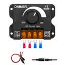 LED Light Strip Dimmer, DC 12V-24V 30A PWM Dimming Controller for Dimmer Knob Adjust Brightness ON/Off Switch with Aluminum Housing, Single Channel for 5050 3538 5630 Single Color Light Ribbon