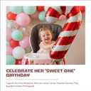 Pastel Candyland Balloon Garland Kit - Sweet One Birthday Party Decorations Girl, Two Sweet Birthday Decorations with 30" Candy Cane Foil, Mint and Pink Decorations, Candy Land Birthday Decorations