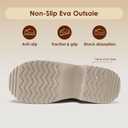 Vilanva Platform Clogs for Women Cozy Suede Fall Slippers with Warm Fur Lined Slip on Shoes Outdoor Indoor House (7.5, Sand)