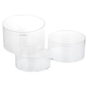 Clear Acrylic Round Display Nesting Riser Stands with Hollow Bottom, Transparent Cylinder Acrylic Display Stands Pedestal Base, 6"x3", 7"x4"