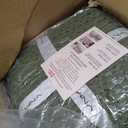 YnM Cotton Weighted Blanket, Handmade Chunky Knitted Design, Soft and Cozy, Temperature Regulating and Breathable, Machine Washable Throw for Sleep or Home Decor (Pine Green, 48x72 Inch, 20lbs)
