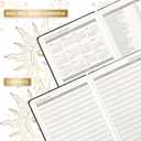 2026 Planner - Planner 2026, Jan 2026 - Dec 2026, 5.75" x 8.25", 2026 Weekly and Monthly Planner, Faux Leather planner 2026 with Back Pocket & 40 Notes Pages - The Sun (Black)