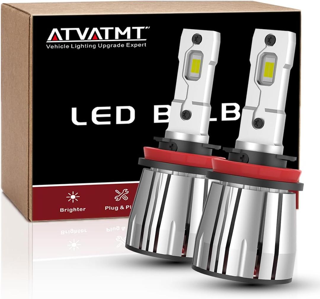 H11 LED Bulbs for Kenworth T660 T680 T880 W990 T700 T470 T440 T370 T270 T170 Truck Heavy Duty H16/H8/H11 Fog Lights 6500K Cool White, 2-Pack