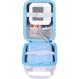 Aenllosi Hard Storage Case Replacement for iHealth Track Smart Upper Arm Blood Pressure Monitor,Holder for Batteries & Fingertip Oximeter(Case Only)