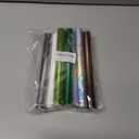 8-PackBriartw Laser Printer & Laminator Compatible Toner Reactive Foil | 16.4ft x 7.6in Per Roll Transfer Foil Paper Bundle | Perfect for DIY Crafts,Embossed Cards,Sparkly Craftwork,Scrapbooking (Grass green,Titanium gray,Light purple,Brown,White,Green,Purple,Bits of silver)