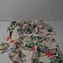 WDIRARA Women's 3 pcs Sleepwear Leaf Print Cami and Pants Pajama Set with Robe Xl