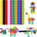 SpriteGru Math Linking Cubes, Set of 100 Math Cubes Manipulative Connecting and Counting Snap Blocks for Early Math and Construction, Educational Toy for Preschool, Kindergarten, Homeschool