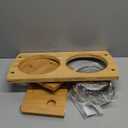 Elevated Dog Bowls, Bamboo Raised Dog Bowl for Medium Dogs, with 2 Stainless Steel Bowls (7'' Tall-40 oz Bowl) (Natural)