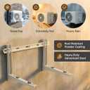 Heavy Duty Mini Split Wall Mounting Bracket, 400lb Load Capacity, Galvanized Steel with Dual Anti-Rust Coating, Adjustable Leveling Design, Anti-Vibration Pads, Fits 7000–12000 BTU Outdoor AC Units