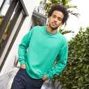 Hanes Originals Fleece, Garment Dyed Pullover, Crewneck Sweatshirts for Men (Green, S)