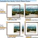 Wood 16x16 Picture Frame with 12x12 Mat Deep Brown, Display 12x12 with Mat or 16x16 without Mat, Wood 16 by 16 Photo Frame, 16 x 16 Frame for Wall Hanging Display, Deep Brown