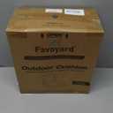 Favoyard Outdoor Seat Cushion Set 22 x 22 Inch Waterproof & Fade Resistant Patio Furniture Cushions with Removable Cover Deep Seat & Back Cushion with Tie Straps for Chair Sofa Couch (Blue)