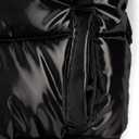 The Children's Place Girls' Water and Wind Resistant Hooded Zip Front Bomber Puffer Jacket (Black, S)