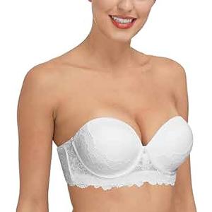 Push Up Bras for Women Add 2 Cups Sexy Lace Cleavage Extra Padded Plunge Bra Underwire 40C
