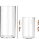 2 Pack Acrylic Cylinder Vases, Non-breakable Vase for Centerpieces, 8,14 inch Tall Clear Flower Vase Bulk Floating Candle Holder for Wedding Table Home Decor