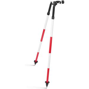 Aluminum Bipod monopod for Leveling Staff and Prism Poles (Red and white)