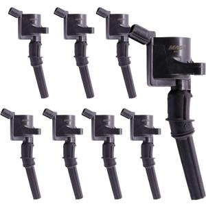 MAS 8 Pack Curved Boot Ignition Coil DG508 Compatible with Ford Lincoln Mercury 4.6L 5.4L 6.8L V8 C1454 C1417 FD503 DG457 DG472 DG491 F523