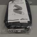 QUOLIX Triangle Under-Door Draft Stopper, 32" Noise Blocker, Weighted Weather Stripping, Gray Cotton & Polyester, Multi-Function Noise & Light Blocker, Black