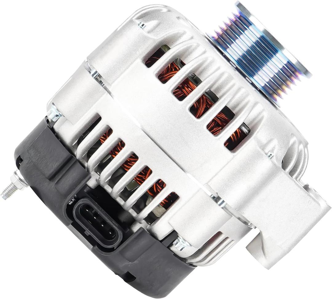 Alternator New for Silverado 1500 2500 3500 2000-2005, 4.3L 5.3L 6.0L 8.1L, for Tahoe 2000-2004, for Avalanche 1500 2500 2002-2004, for Astro 2001-2004, for GMC Savana Sierra Yukon 2001-2002, 105Amp