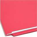Smead End Tab File Folder, Shelf-Master Reinforced Straight-Cut Tab, Letter Size, Red, 100 Per Box (25710)
