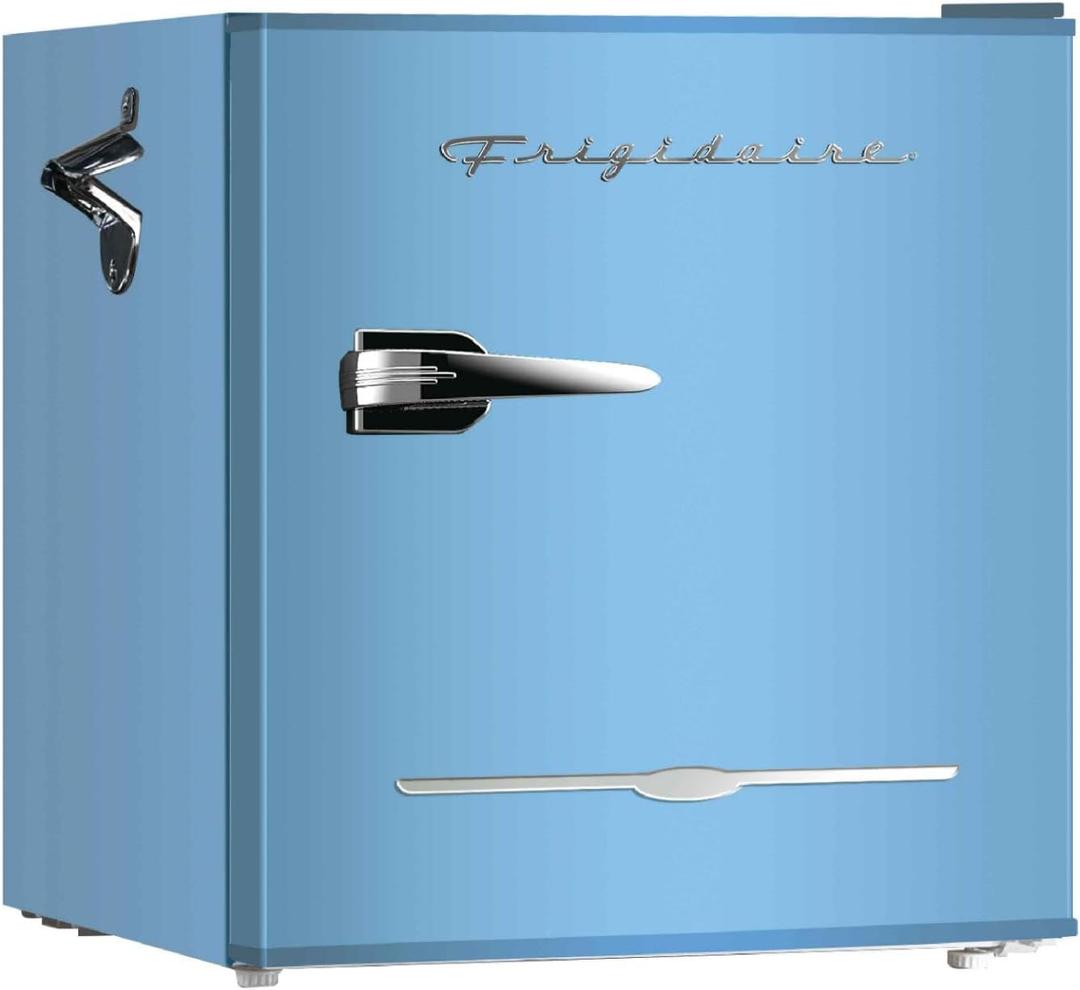 Frigidaire EFR176 1.6 cu. ft. Retro Bar Fridge with Side Bottle Opener (Blue), 1.6 Cu Ft 16"d X 18"w X 18.5"h