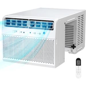 Antarctic Star U-Shaped Air Conditioner Window Unit 12000BTU, Ultra Quiet Window Air Conditioner Cools up to 550 Sq. Ft, Saddle Window AC Units with Full Window View, Energy Saving, Easy to install