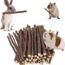 700g Apple Sticks Molar Wood Treats, Rabbit Toys Chinchilla Guinea Pig Bunny Toys Wood Chews Sticks for Teeth Rabbit Food Guinea Pig Hamster Gerbil Chews Small Animals Snacks(200 Pcs)