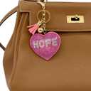 2 x Sparkling Keychains Bag Charms for Women Girls, Crystal Bling Rhinestone Key Ring Car Fob, Backpack Handbag Accessories